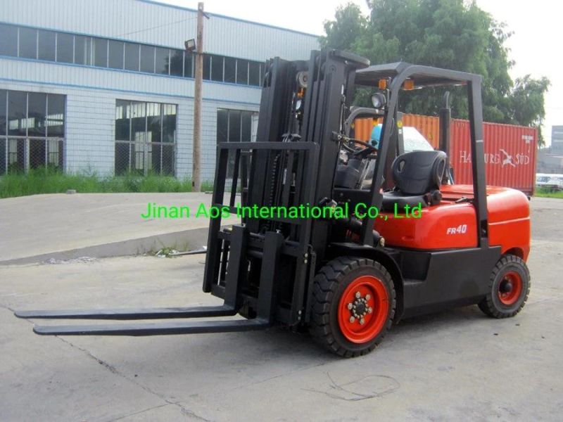 Optional Construction Machinery Fr40 4t Lifting Equipment 4ton Diesel Forklift Truck