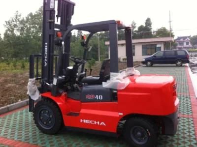 Hecha 4 Ton Diesel of Forklift Truck with Isuzu Engine