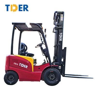 Tder 3 Wheel 4 Wheel Forklift Electric Fok Lift Small 1.5 Ton 2 Ton 2.5ton Fork Lift Truck Electric Forklift Price