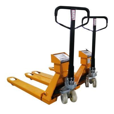 CE 2000kg 2500kg Manual Forklift Hand Pallet Jack Truck Weight Scale