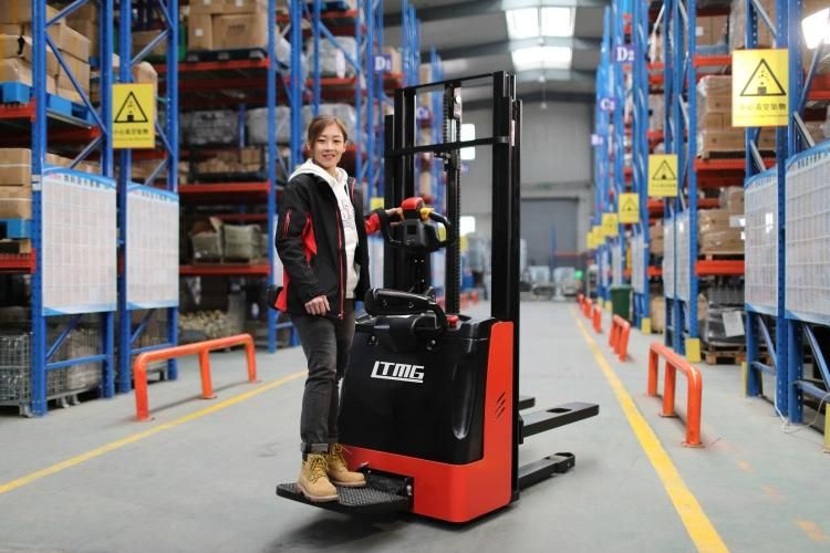 Electric Pallet Truck 1.4 Ton 1.5 Ton 2 Ton Full Electric Reach Stacker with AC Motor