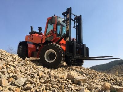 Rough Terrain Forklift 4X4 Drive off Road Forklift 4 Wheel Steering Forklift
