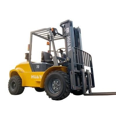 Diesel New Huaya 4X4 off Road Price All Terrain Forklift OEM FT4*2