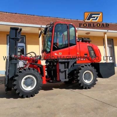 4X4 Side Telescopic Forklift Truck, 4WD CE All Terrain Diesel Forklift, 3tons and 3.5tons Electric Forklift and Battery Forklift Truck for Sale
