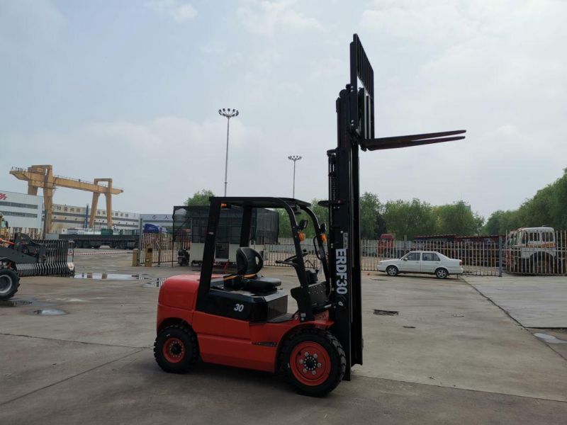 Everun Erdf30 CE Approved Erdf30 3ton Lifting Equipment Diesel Forklift with Imported Japanese Engine